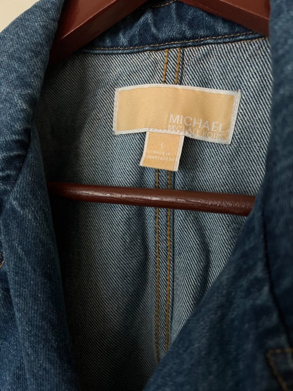 Vintage Michael Kors Denim Jean Jacket | Double Breasted | Gold Button | Small - Picture 3 of 5